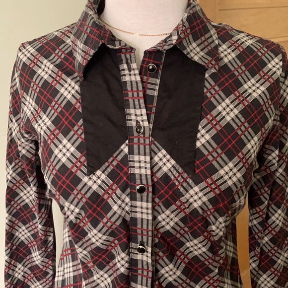 Eve Gravel Plaid Shirt, Size M - Picture 2 of 15